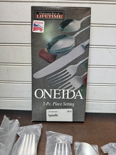NIB Oneida Stainless Flatware - SPINELLE - 5pc Place Setting - Made in the USA - Picture 4 of 10