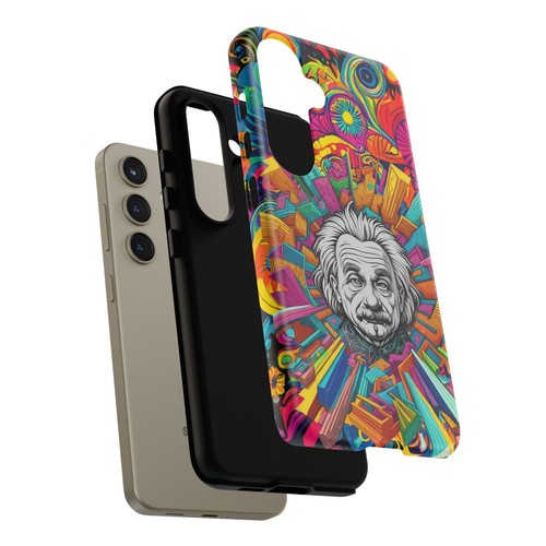 Colorful Einstein Phone Case, Artistic Tough Case for Students, Geek Gift - 第 96/96 張圖片