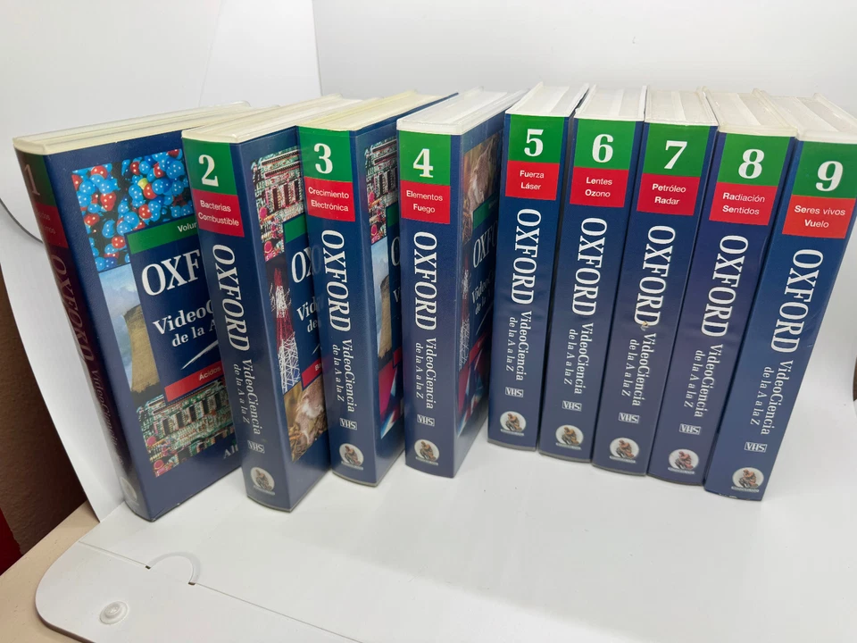 OXFORD Encyclopedia of Science Volume 1 TO 9 - RARE PAL VHS Video - EN ESPAÑOL Foto 3 de 4