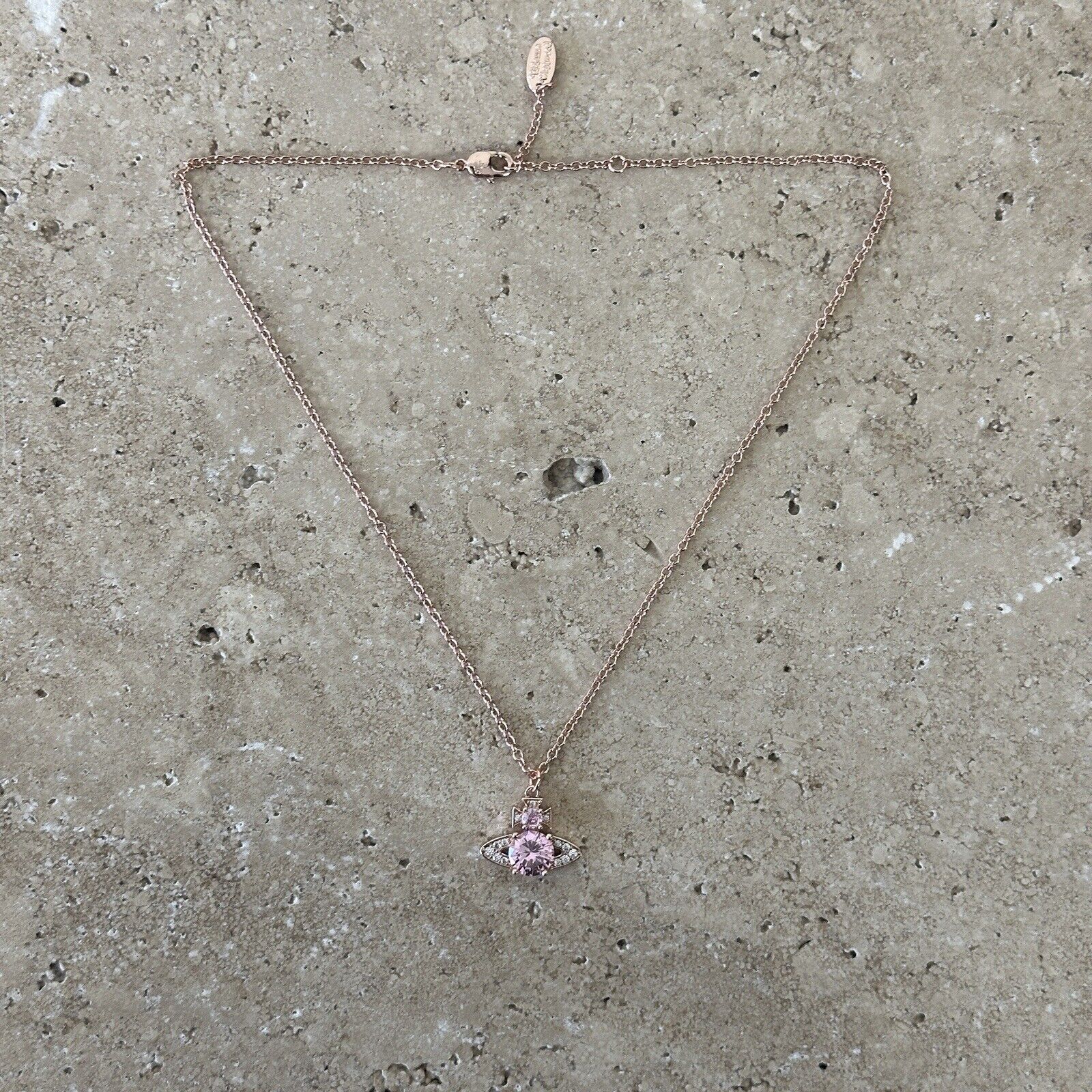 Vivienne Westwood Necklace Rose Gold Central Pink… - image 5