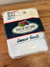 NOS 80  s vintage 3 mens Fruit Of The Loom V-neck shirts Size XL