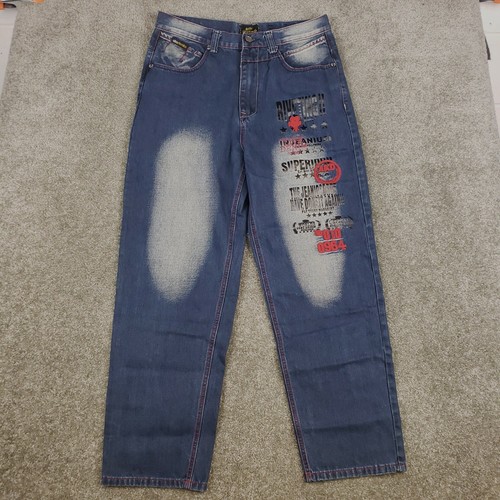 Faded Look Baggy Tapered Denim Pants | eBay