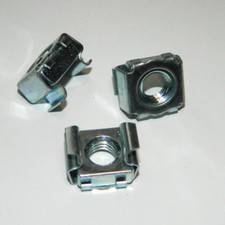 10 Stück  Käfigmuttern M6 Stahl verzinkt für Rackschiene Käfigmutter