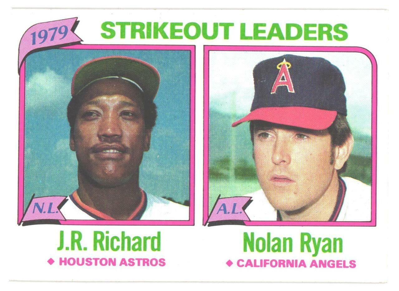 1980 Topps 1979 Strikeout Leaders- J.R. Richard & Nolan Ryan (#206) | eBay