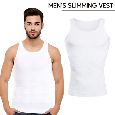 Herren Body Shaper Kompressionsweste Schlankmacher Shirt Tank Brust Bauch Herren Taille