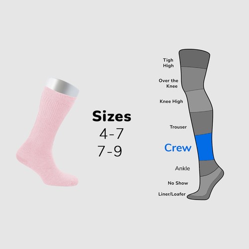 Cosyfeel® Women Loose Diabetic Crew Socks 4-Pack Bamboo Durable Seamless Toe - Picture 75 of 96