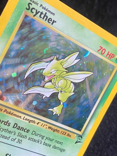 Pokémon TCG - Scyther 17/130 Base Set 2 (2000) Vintage WOTC Holo Rare - LP - Picture 4 of 10