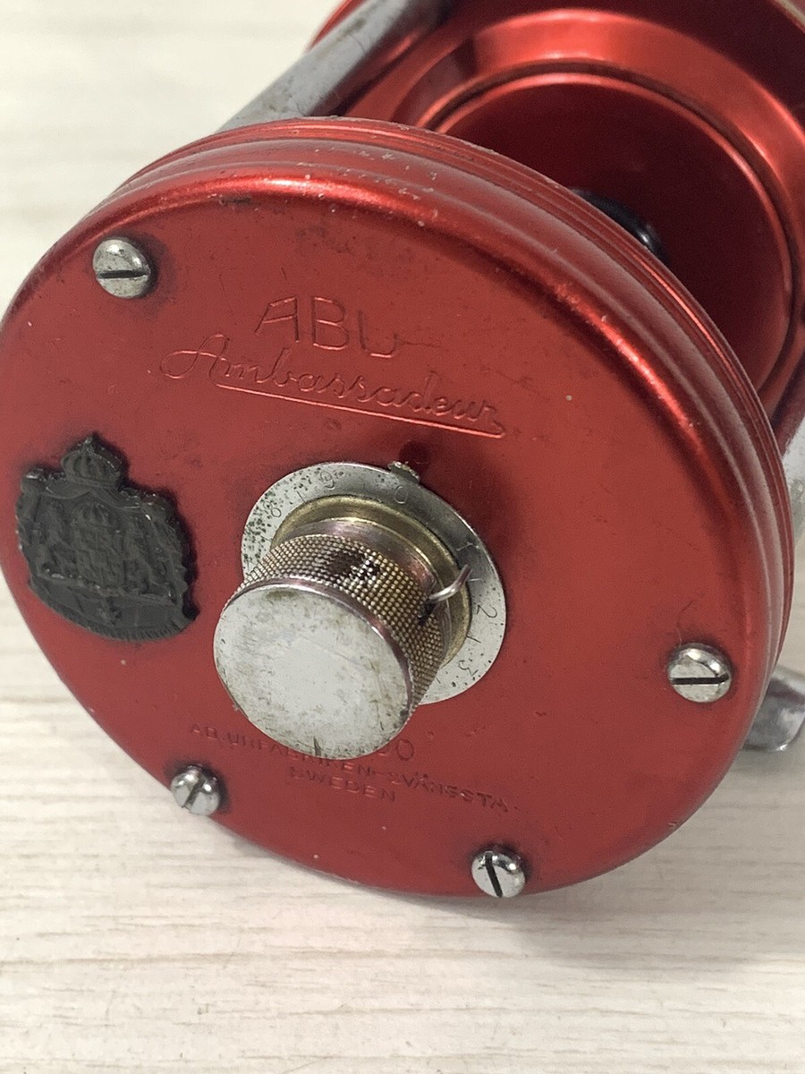 EARLY 4 Screw ABU GARCIA AMBASSADEUR 6000 - RED- Made in