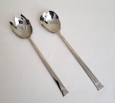 Bentley Heritage Mint 18/10 Stainless Salad Serving Set Serving Spoon & Fork