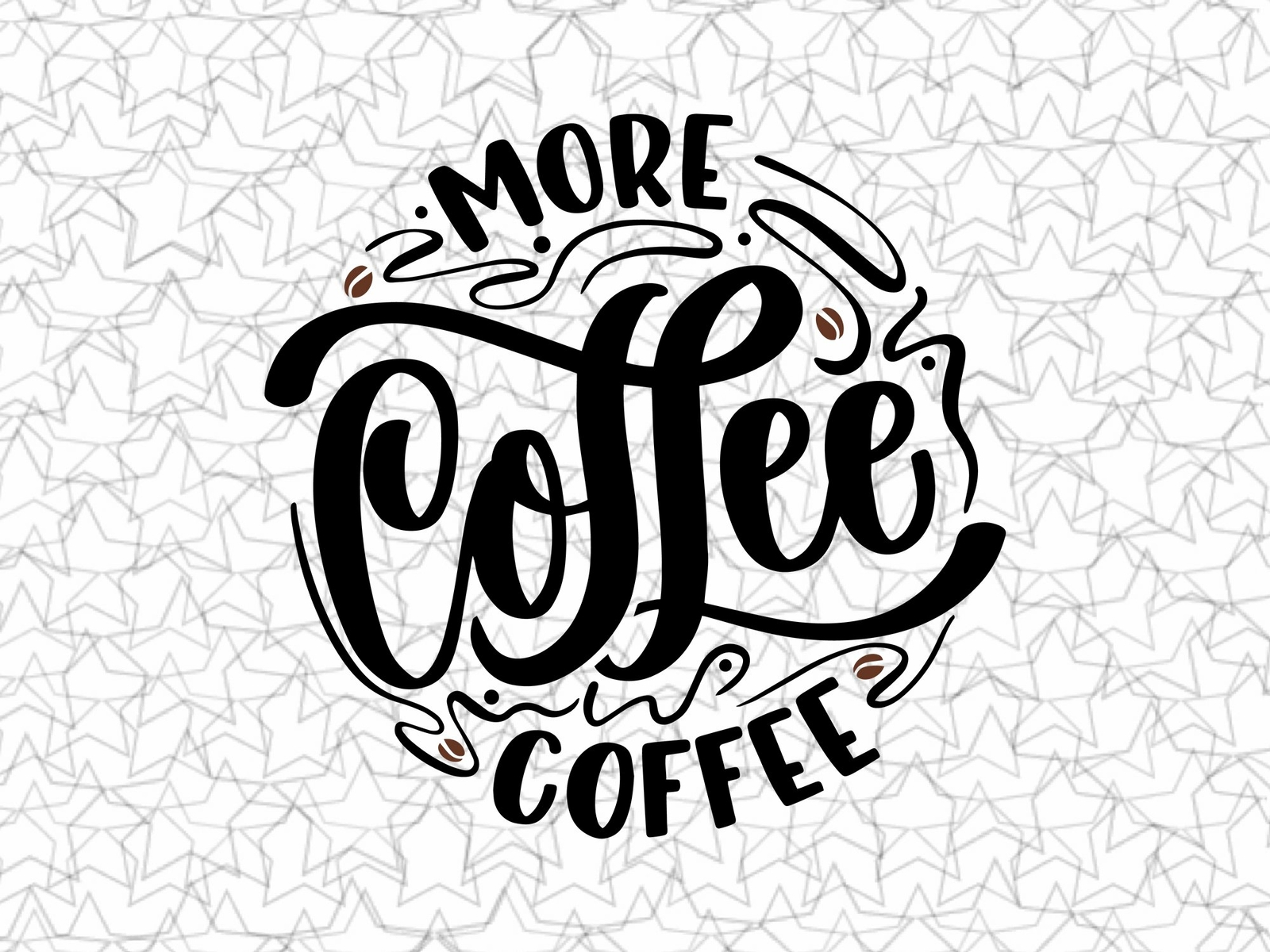 Trendy More Coffee Wall Decal Vinyl Sticker for Café Bar Decor Graphic Design