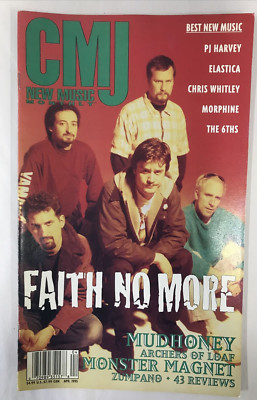 CMJ MAGAZINE-APR 1995-FAITH NO MORE-MUDHONEY-ARCHERS OF LOAF-PJ HARVEY ...