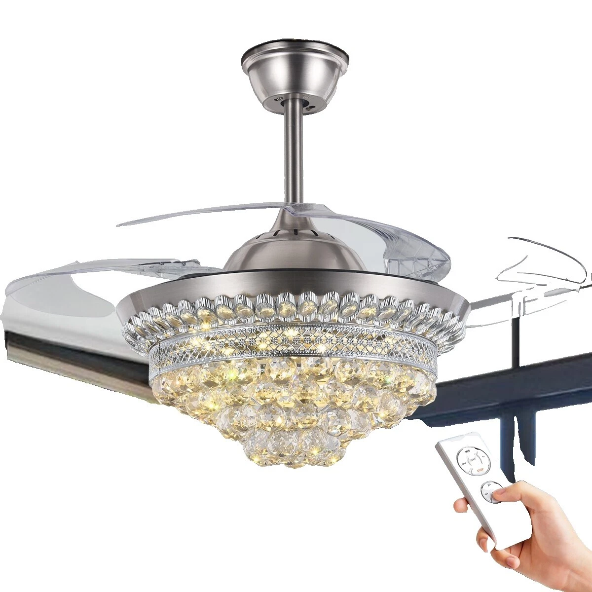 水晶有线现代吊扇