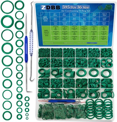 595 Pcs Automotive Ac O Rings Kit Sae And Metric Air Conditioning O Rings Assort