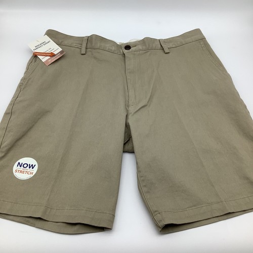 Dockers Mens Classic Fit Stretch Performance Perfect Shorts Tan Size 36 NWT