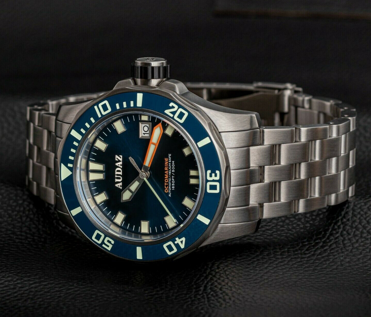 ADAdo !aqua オアシス新品 Audaz Blue Octomarine Automatic Men's Diver Watch 42mm ADZ-2070-02