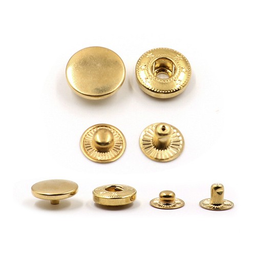 Bottoni in metallo 10 mm 12 mm 15 mm chiusure a pressione a scatto per vestiti pelle borsa artigianale - Foto 6 di 21