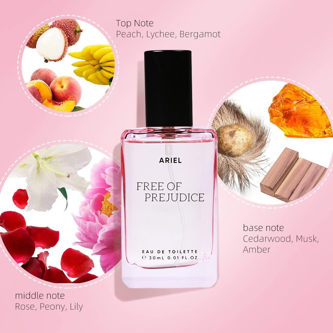 MINISO Free of Prejudice Eau De Toilette Unisex Perfume Ariel Long Lasting  30 ml