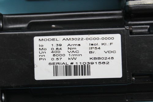 Beckhoff Servomotor AM3022-0C00-0000 0,57kw, 1 Stück, kostenloser Expressversand - Bild 8 von 8