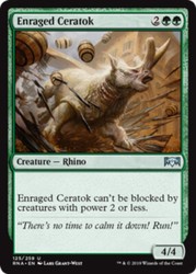 Enraged Ceratok Foil - Ravnica Allegiance #125 MTG