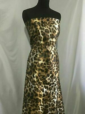 NUEVA Tela Estampada de Leopardo Satinado Multicolor Sedoso Suave Diseñador de Clase Alta 6 - Imagen 3 de 6