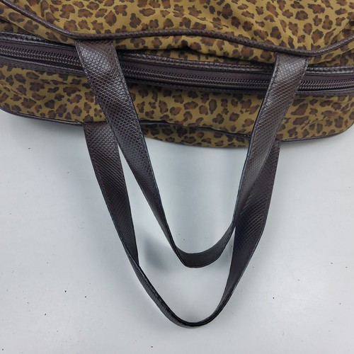 Bottega Veneta Leopard Animal Print Nylon Travel Luggage Toiletries Bag Purse - Picture 6 of 12
