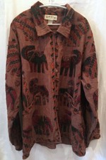 Orvis Vintage Cotton Jacket - M - Elephants Embroidery Boho Festival Super!