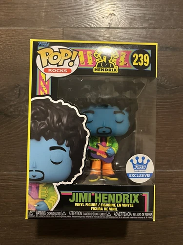 Funko #239 Jimi Hendrix with Purple Guitar Black Light Funko Shop Exclusive