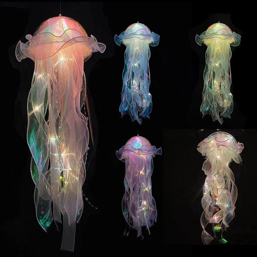 2Pcs Jellyfish Atmosphere Nightlight Creative Bedroom Light for Room Decor(Purpl - Picture 2 of 6
