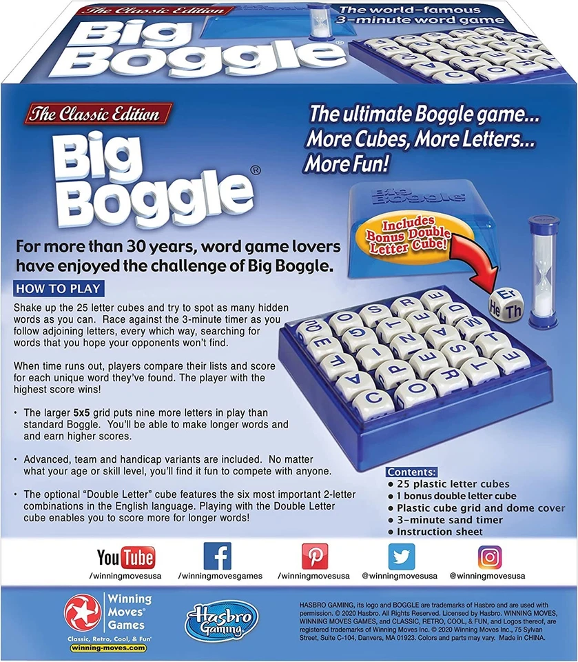 BIG BOGGLE Classic Edition Word Game - Family Game Night Kids 8+ & Adults - Image 3 of 4