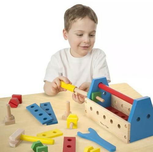 Melissa & Doug Tool Kit Wooden Construction Pretend Play-Preschool Toys - Picture 4 of 7
