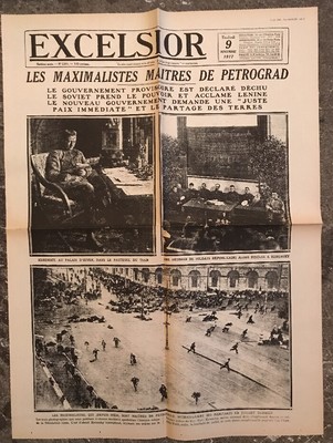 N163 Titelseite der Zeitung Excelsior 9. November 1917