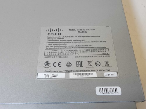 Cisco ASA5585-X V05 8 puertos Gigabit Ethernet 2x SFP+ 6GB FireWall SSP-10 2x 1200W - Imagen 7 de 9