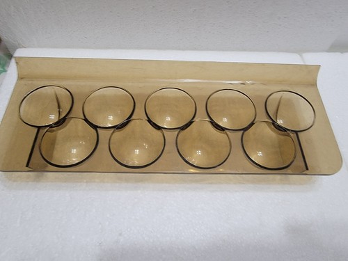 Refrigerator Egg Keeper Container Holds 12 Eggs Opaque Brown Tan
