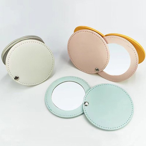 Compact Mirrors Unbreakable Stainless Steel Mirror With PU Leather Makeup Mi _wa - Picture 6 of 19