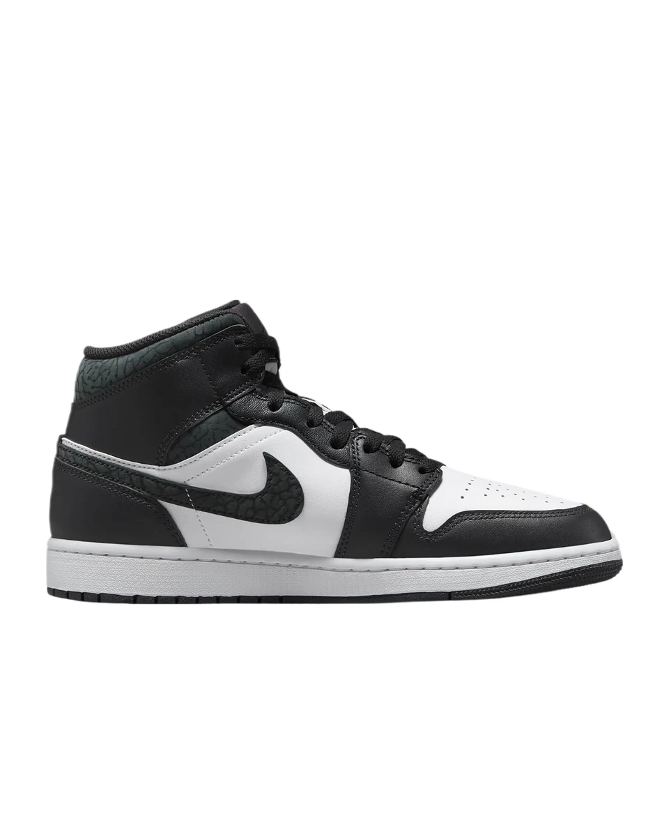 Air Jordan Men 1 Mid SE Sneaker Off Noir Black White Black FB9911 001