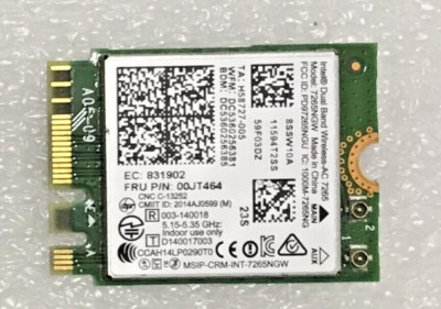 Lenovo Thinkpad T440T450 T450s  T540p W540 L540 X240 X1 Carbon WIFI Card 00JT464