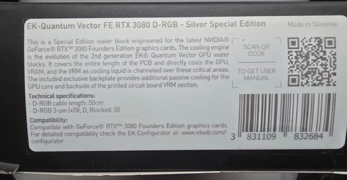 EK-Quantum Vector FE RTX 3080 D-RGB - Silver Special Edition, GPU Block - Afbeelding 5 van 5