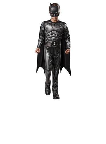 DC The Batman Basic PARTY Costume Jumpsuit Cape & Mask Boy's Medium SIZE 8 New - Picture 14 of 19