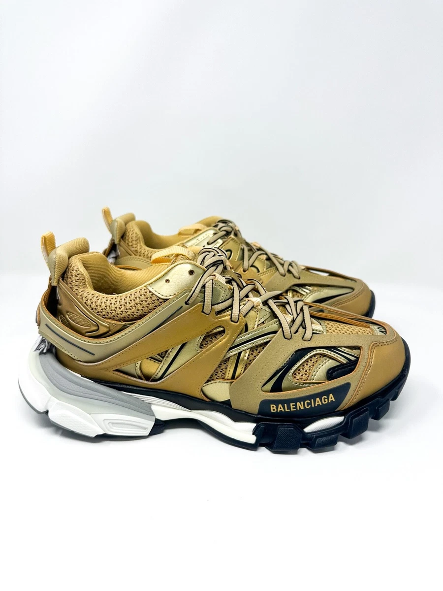 Balenciaga Men s Track Low Top Sneakers Metallic Gold 9 US 42 EU