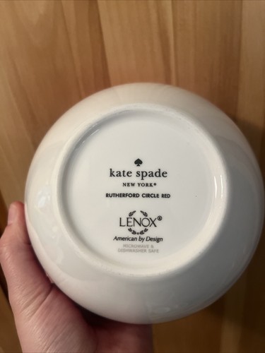 Kate Spade Lenox Rutherford Circle Red Bowls 3 Available Replacement Bowls - Picture 4 of 12
