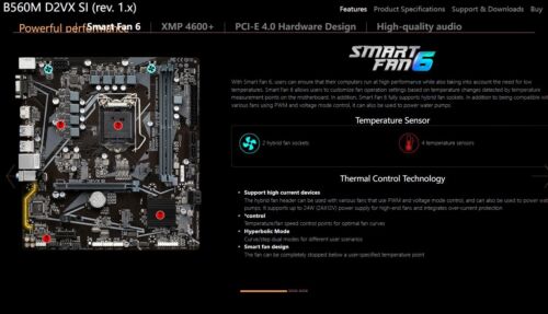 Gigabyte B560M mATX Motherboard LGA1200 FOR 11th/10th i3 i7 i5-11600k 10600K - Picture 15 of 16