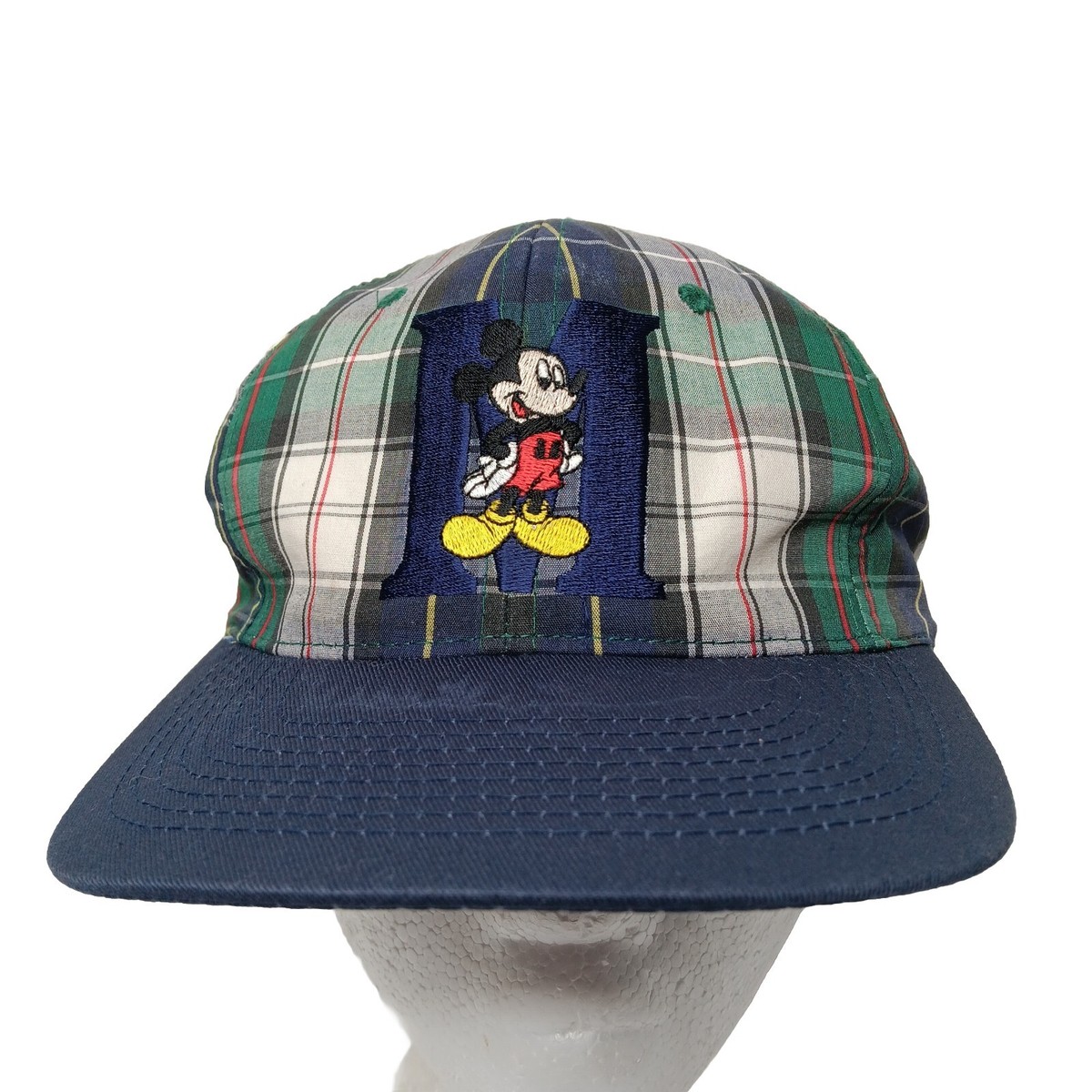 NWT Mickey Mouse‎ Disney 1928 Plaid Checkered Baseball Hat Mickey Mouse Plaid Snapback Hat - Etsy main image 2