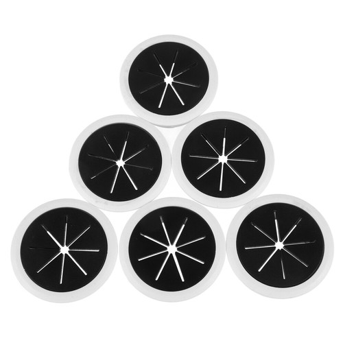 6 Pcs Piastra Di Copertura Del Foro Filo Copri Passacavi Da Scrivania - Photo 10/12
