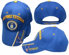 USAF United States Air Force Veteran Blue Baseball Cap Hat (Licensed)
