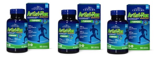 21st Century Arthri-flex Advantage + Turmeric 90 Vegetarian Capsules X 3 Packs - 第 1/1 張圖片