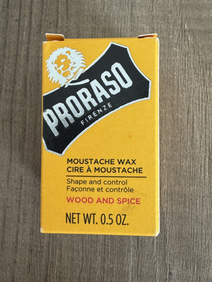 Proraso Shape & Control Moustache Wax - Wood & Spice - 0.5 Ounce Made In Italy