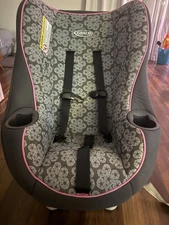 Graco My Ride 65 Booster Convertible Car Seat GRAY FLORAL COVER PINK TRIM