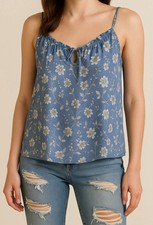 Oscar De La Renta Floral Camisole Cami Coquette Balletcore Lingerie Top Size M