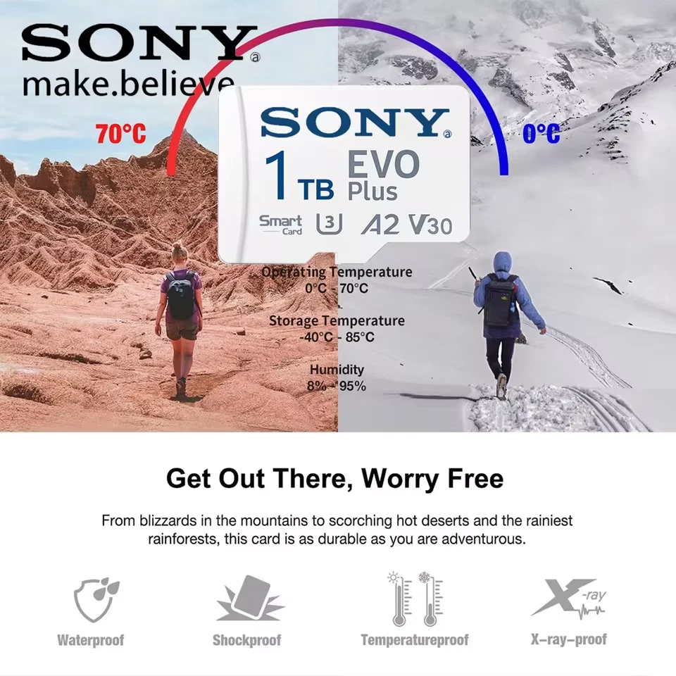 Sony Micro SD Memory Card 2TB 1TB 512GB 256GB 128GB Class 10 Fast High‑Speed - Image 3 of 4