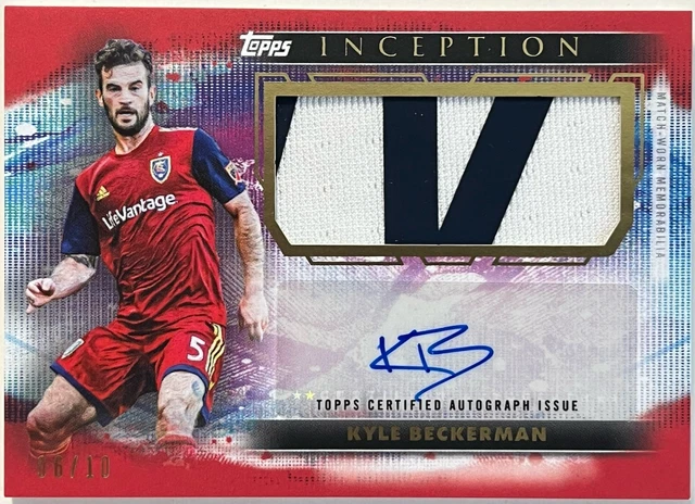 2025 Topps Inception MLS - Kyle Beckerman RED PATCH AUTO #/10 Real Salt Lake USA
